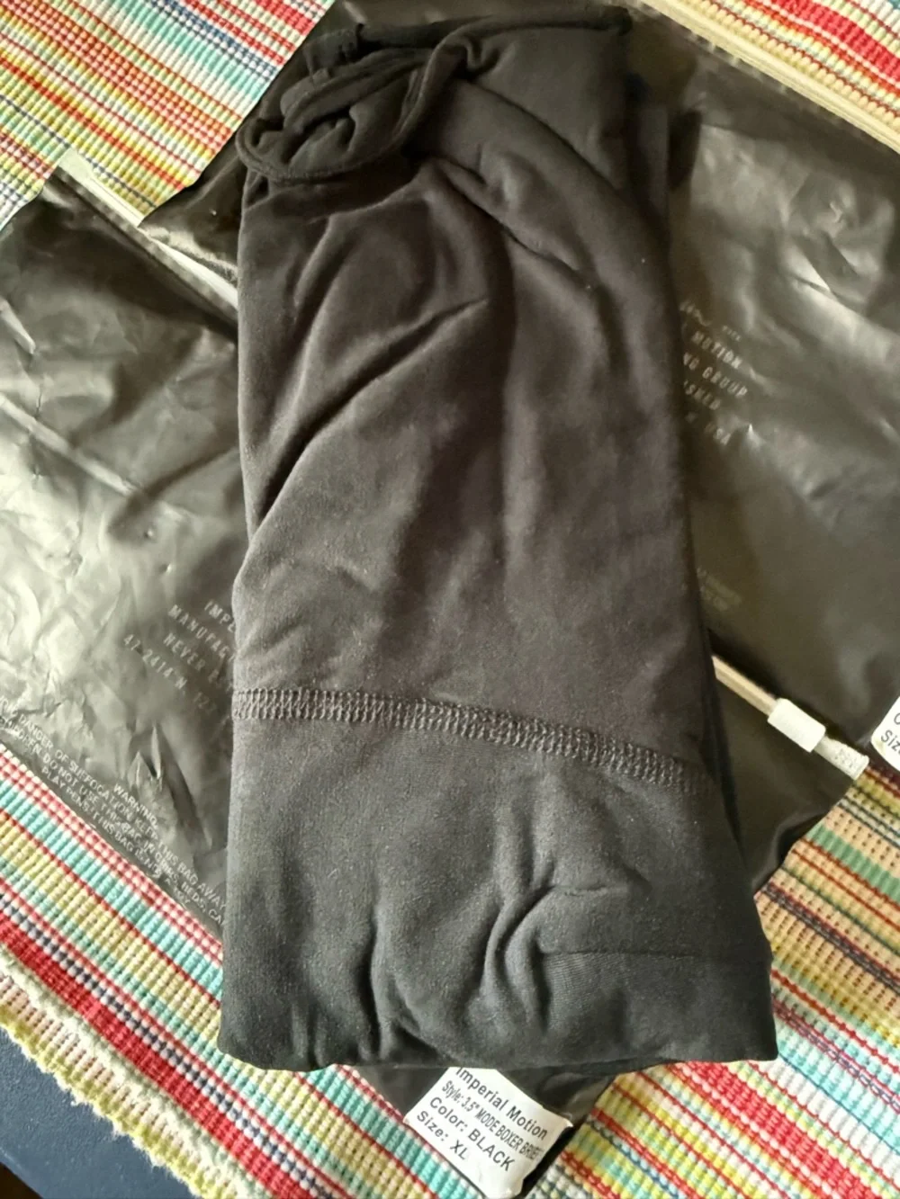 Imperial Motion Black Men’s Boxer Briefs XL 3.5”